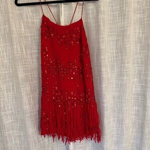 Free people red mini dress